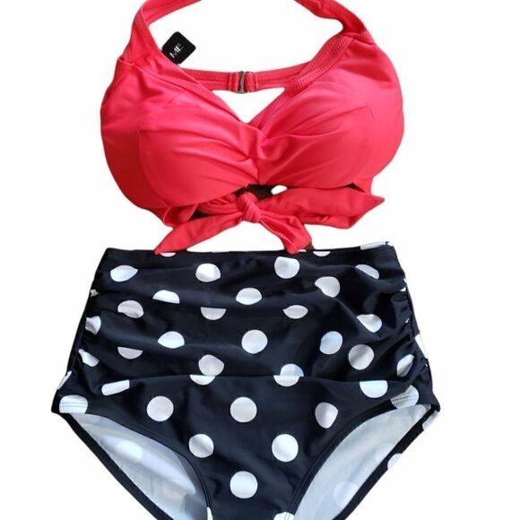 Tempt Me Retro Vintage Two Piece Bikini - Picture 1 of 16